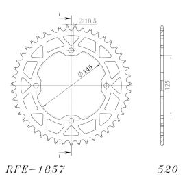 Coroa Supersprox RFE-1857-BLK de aço em preto