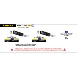 Escape Arrow Urban Homologado en aluminio negro para YAMAHA X-MAX 300 21-22 | TRICITY 300 21-23