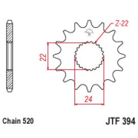 Piñón JT Sprockets de acero JTF394