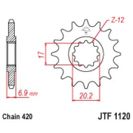 Pignon en acier JT Sprockets JTF1120
