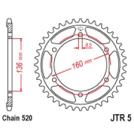 Corona JT Sprockets JTR5 de acero