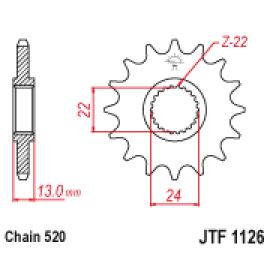 Piñón JT Sprockets de acero JTF1126