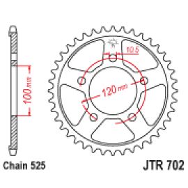 Corona JT Sprockets JTR702 de acero