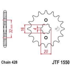 Pignon en acier JT Sprockets JTF1550