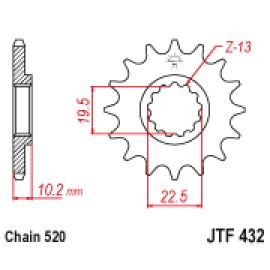 Piñón JT Sprockets de acero JTF432