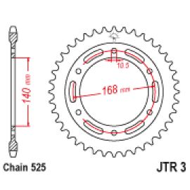 Corona JT Sprockets JTR3 de acero