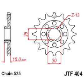 Rodas dentadas de borracha JT Sprockets de aço JTF404
