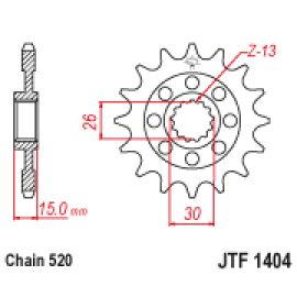 Pignon en acier JT Sprockets JTF1404