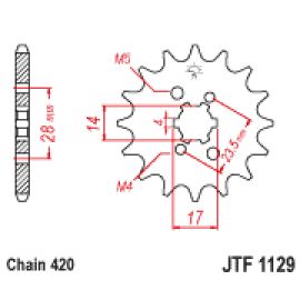 Pignon en acier JT Sprockets JTF1129