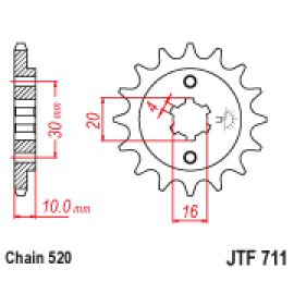 Piñón JT Sprockets de acero JTF711