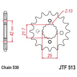Rodas dentadas de borracha JT Sprockets de aço JTF513