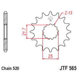 Rodas dentadas de borracha JT Sprockets de aço JTF565