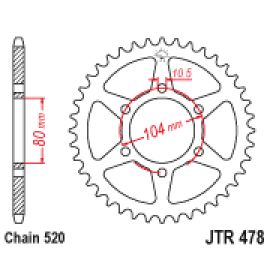 Corona JT Sprockets JTR478 de acero