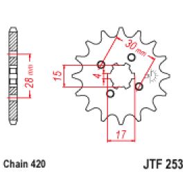Pignon en acier JT Sprockets JTF253