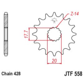 Pignon en acier JT Sprockets JTF558