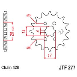 Piñón JT Sprockets de acero JTF277