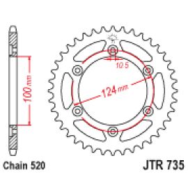 Corona JT Sprockets JTR735 de acero