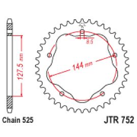 Couronne JT Sprockets JTR752 en acier