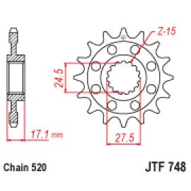 Pignon en acier JT Sprockets JTF748