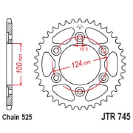 Corona JT Sprockets JTR745 de acero