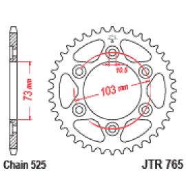 Corona JT Sprockets JTR765 de acero