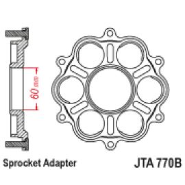 Portacoronas JT Sprockets JTA770B de aluminio