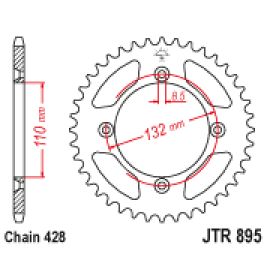Corona JT Sprockets JTR895 de acero