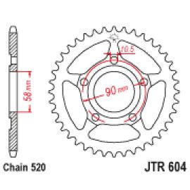 Corona JT Sprockets JTR604 de acero