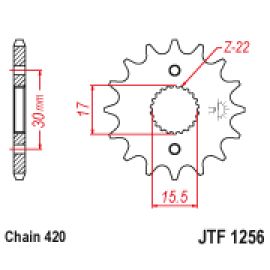 Piñón JT Sprockets de acero JTF1256