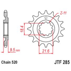Piñón JT Sprockets de acero JTF285