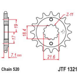 Pignon en acier JT Sprockets JTF1321