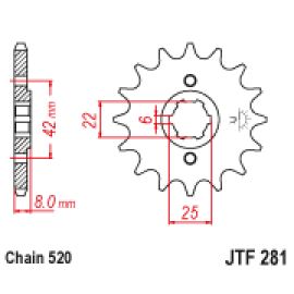 Piñón JT Sprockets de acero JTF281