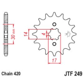 Piñón JT Sprockets de acero JTF249