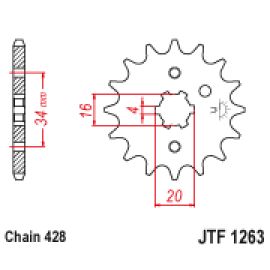 Pignon en acier JT Sprockets JTF1263
