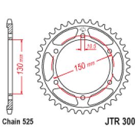 Corona JT Sprockets JTR300 de acero