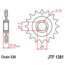 Pignon en acier JT Sprockets JTF1381