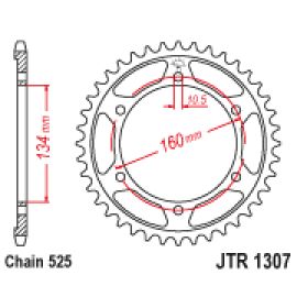 Corona JT Sprockets JTR1307 de acero