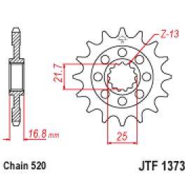 Rodas dentadas de borracha JT Sprockets de aço JTF1373