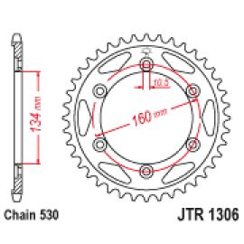 Coroa de aço JT Sprockets JTR1306