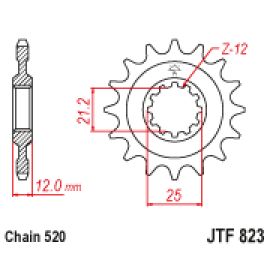 Piñón JT Sprockets de acero JTF823