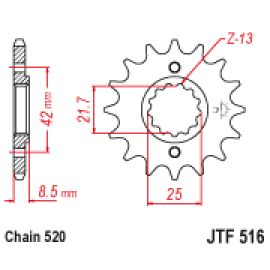 Piñón JT Sprockets de acero JTF516