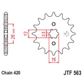 Pignon en acier JT Sprockets JTF563