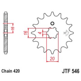 Pignon en acier JT Sprockets JTF546