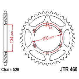 Corona JT Sprockets JTR460 de acero