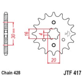 Piñón JT Sprockets de acero JTF417