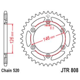 Corona JT Sprockets JTR808 de acero