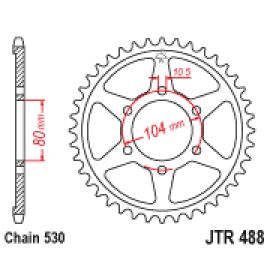 Corona JT Sprockets JTR488 de acero