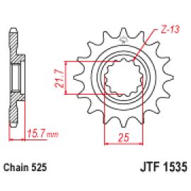 Piñón JT Sprockets de acero JTF1535