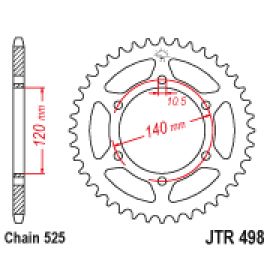 Corona JT Sprockets JTR498 de acero