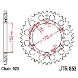 Corona JT Sprockets JTR853 de acero